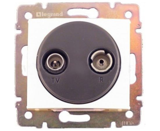 Проходная TV-FM розетка, белая Legrand Valena 774434 