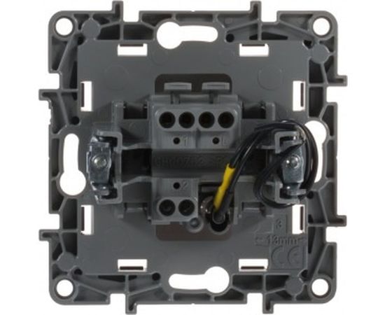 Механизм выключателя Legrand 1-клавишный СП Etika 10АX с подсветкой/индикацией белый Leg 672203 