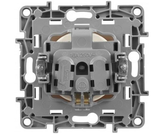 Механизм розетки Legrand 1-м СП Etika 2К+З 16 А с заземлением винтовые зажимы слоновая кость Leg 672321 