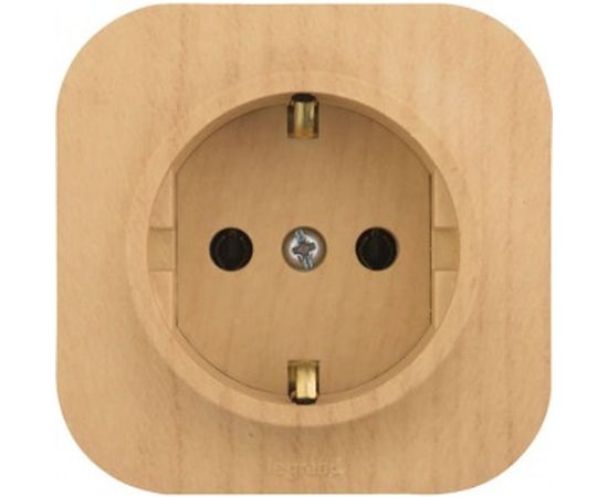 Розетка Legrand 1-м ОП Quteo 16А с заземлением, дерево Leg 782271 263639 – изображение 2