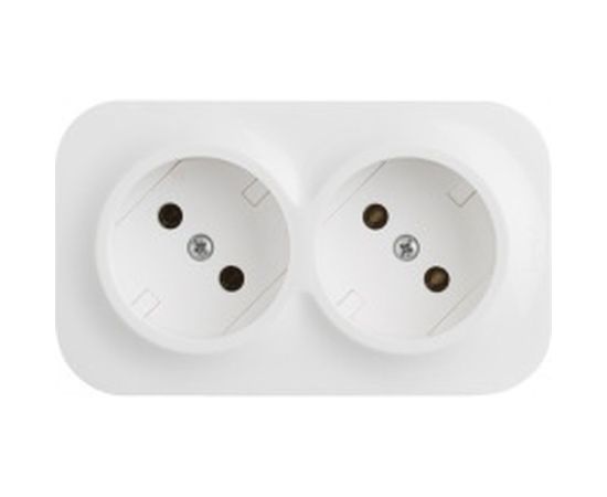 Розетка Legrand 2X2К без шторок, белая 782212 – изображение 2