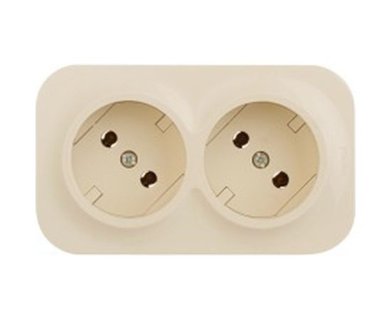 Розетка Legrand 2X2К без шторок, слоновая кость 782242 – изображение 2