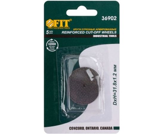 Круги фиброгласcовые отрезные (31х2 мм; 5 шт.) FIT 36902 – изображение 2