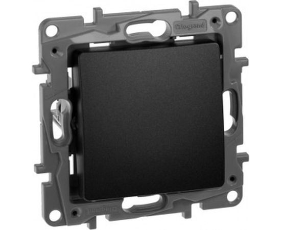 Механизм выключателя Legrand 1-клавишный СП Etika 10АX безвинтовые зажимы антрацит Leg 672601 – изображение 2