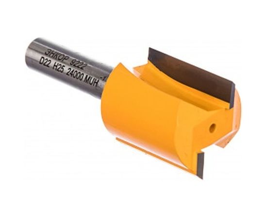 Фреза пазовая прямая (22х22 мм; хвостовик 8 мм) по дереву Энкор 9222 – изображение 2