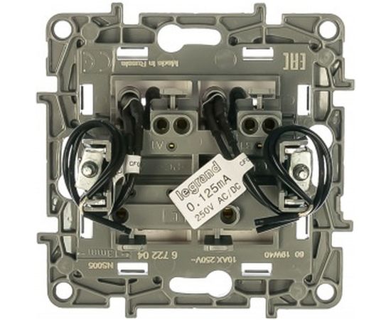 Механизм выключателя Legrand 2-кл. СП Etika 10А IP20 с подсветкой, белый Leg 672204 1066877 – изображение 2