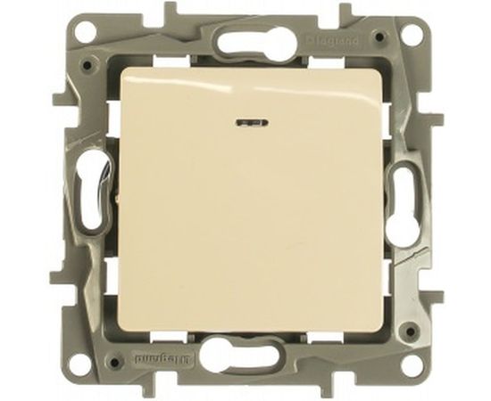 Механизм выключателя Legrand 1-клавишный СП Etika 10АX с подсветкой/индикацией слоновая кость Leg 672303 – изображение 2