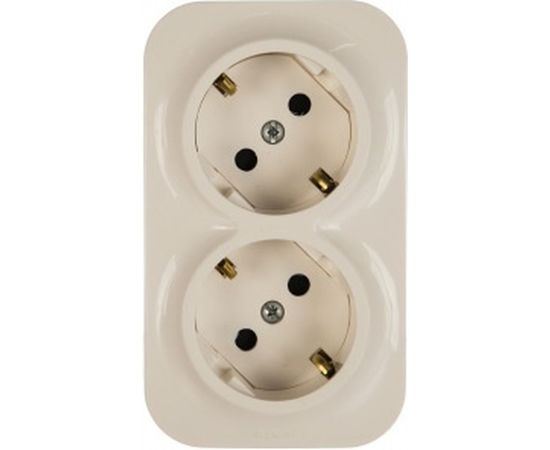 Розетка Legrand 2-м ОП Quteo 16А угол 45град., защитные шторки, с заземлением, белая Leg 782223 255241 – изображение 2