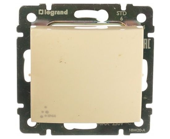 Проходной переключатель Legrand Valena крем одноклавишный IP44 774106 – изображение 2