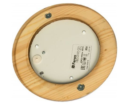 Накладной светильник FERON IP54, 220V 60Вт Е27,дерево, орех, круг НБО 03-60-021, 11573 – изображение 2
