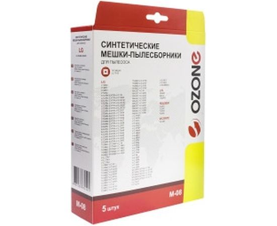 Мешки-пылесборники оригинальные синтетические OZONE (5 шт.) LG TB-36 M-08 – изображение 3