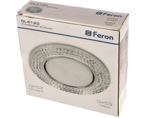 Потолочный светильник FERON 15W 230V GX53, без лампы, прозрачный, хром DL4120 40516 – изображение 3