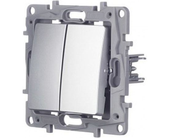 Механизм переключателя Legrand 2-кл. СП Etika алюминий Leg 672412 1066887 – изображение 4