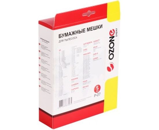 Мешки-пылесборники оригинальные бумажные OZONE (5 шт.) LG TB-33 P-07 – изображение 5