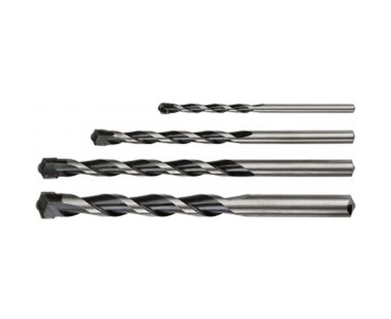 Набор сверл по бетону 4-10 мм с твердосплавными напайками 4 шт. GRAPHITE 57H746 