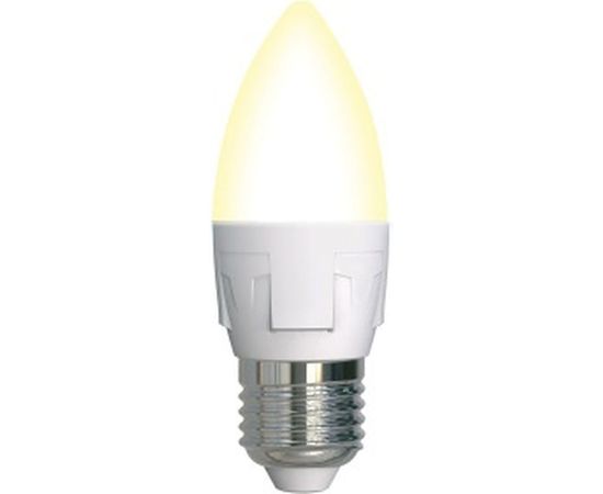 Лампа Uniel LED-C37, 7W/3000K/E27/FR/DIM, PLP01WH, светодиодная, диммируемая, форма свеча UL-00004297 
