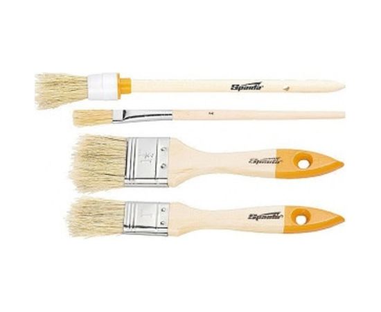 Набор плоских и круглых кистей 4 шт. SPARTA 841135 
