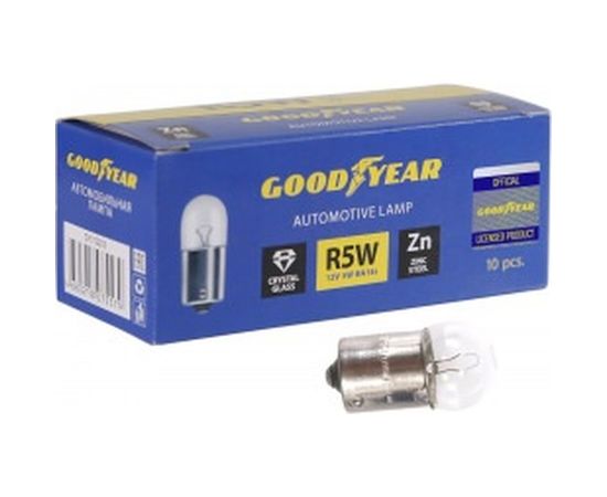 Автомобильная лампа накаливания Goodyear R5W 12V 5W BA15s коробка: 10шт. GY012205 