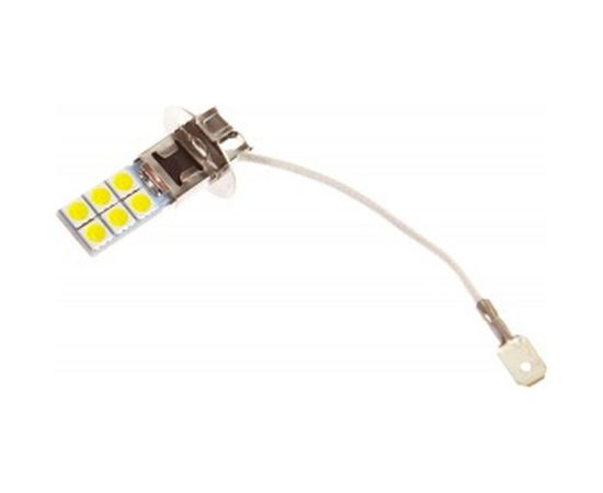 Автолампа SKYWAY диод H3, 12 SMD диодов 1-конт, белая S08201010 