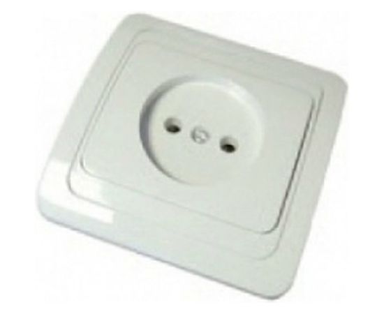 Розетка c защитными шторками, белая 2П 10А TDM Валдай SQ1804-0023 