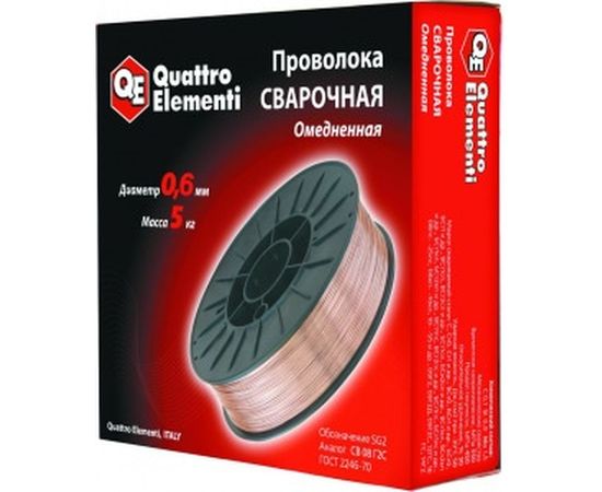 Проволока сварочная омедненная (5 кг; 0.6 мм) QUATTRO ELEMENTI 770-346 – изображение 2