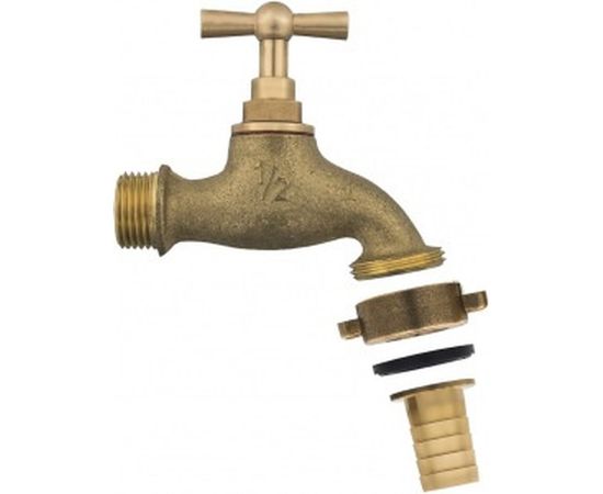 Водоразборный кран с вентилем 1/2 латунь QUATTRO ELEMENTI 246-432 – изображение 2