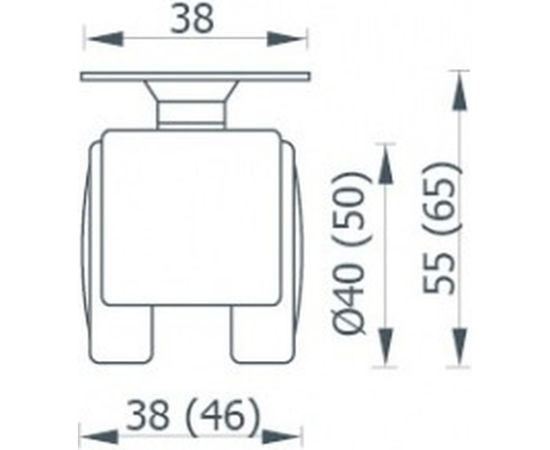 Колесная опора без тормоза, с площадкой для крепления JET 310A D50мм FU310A.050BL99 – изображение 2