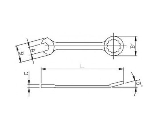 Набор комбинированных ключей 8 - 22 мм Jonnesway W26112S – изображение 2
