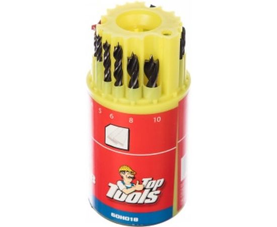 Набор сверл металл/бетон/дерево (18 шт; 3-10 мм) Top Tools 60H018 – изображение 4