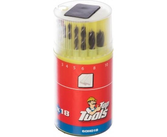 Набор сверл металл/бетон/дерево (18 шт; 3-10 мм) Top Tools 60H018 – изображение 5