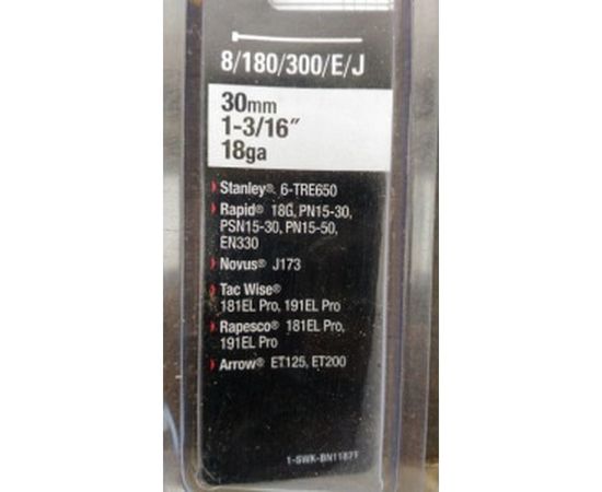 Стальная шпилька для степлера Stanley тип "J" 30мм х 1000шт 1-SWKBN1187T – изображение 6