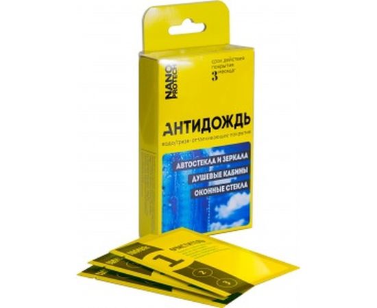 Комплект салфеток для автомобильного стекла антидождь NANOPROTECH 0115 