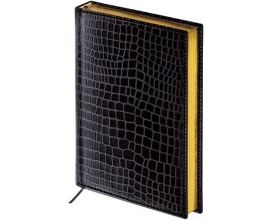 Полудатированный ежедневник BRAUBERG А5 138x213 мм "Alligator", под крокодиловую кожу, 192 л., крем. 124985 