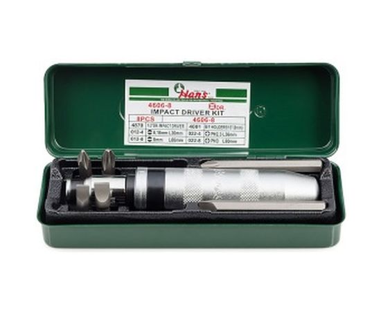 Ударная отвертка с битами Hans 1/2" 4606-8 