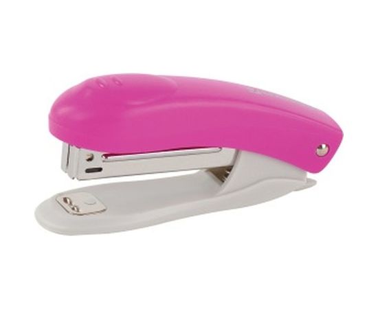 Степлер №10 BRAUBERG Original, до 12л, с антистеплером, розовый, 227767 