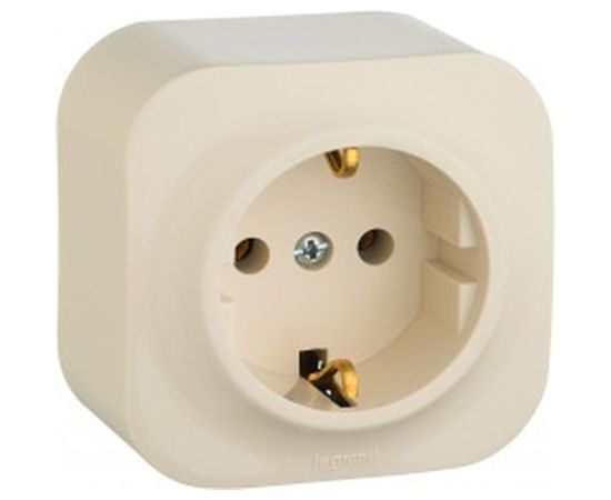 Розетка Legrand 2К+З без шторок, слоновая кость 782241 
