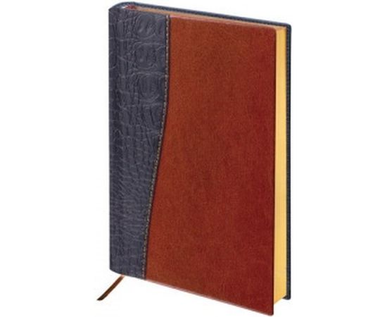 Недатированный ежедневник BRAUBERG А5 138x213 мм "Cayman", комбинированная кожа, 160 л. крем. блок, 123399 