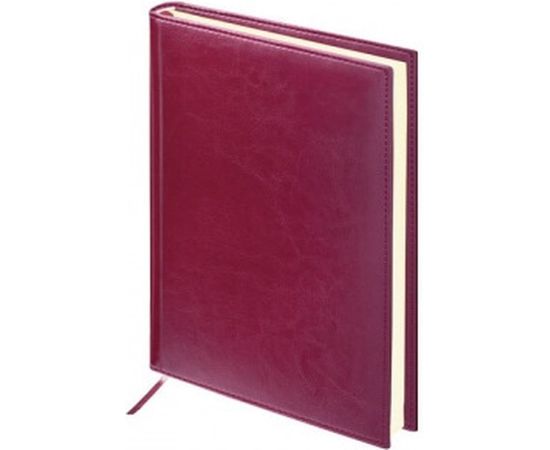 Недатированный ежедневник BRAUBERG А5 138х213 мм "Imperial", 160 л., кремовый блок, бордовый, 123415 