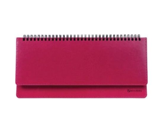 Недатированный планинг BRAUBERG Rainbow 305x140 мм, кожзам, розовый 111699 