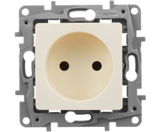 Механизм розетки Legrand 1-м СП Etika 2К 16 А без заземления винтовые зажимы слоновая кость Leg 672320 