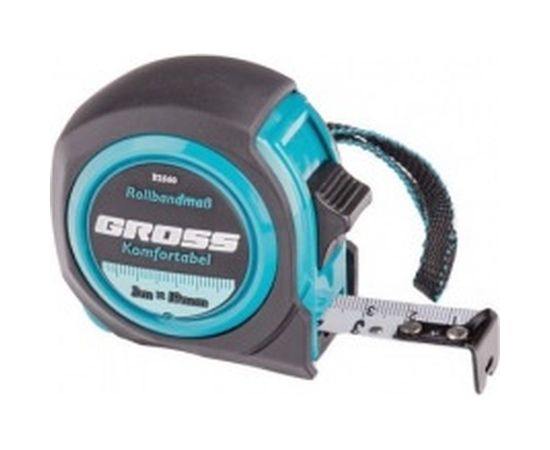 Рулетка Komfortabel, 3 м х 19 мм обрезиненный корпус GROSS 32560 
