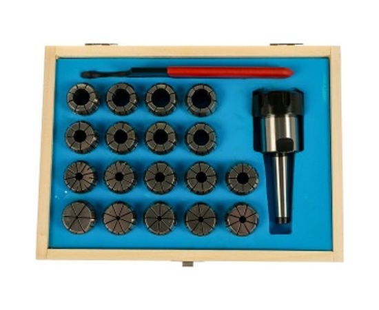 Патрон цанговый КМ2ER32 хвостовик конус Морзе DIN228A с набором цанг 18 шт., 3-20 мм GRIFF b220413 