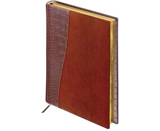 Недатированный ежедневник BRAUBERG А5 138x213 мм "Cayman", комбинированная кожа, 160 л., кремовый 125084 