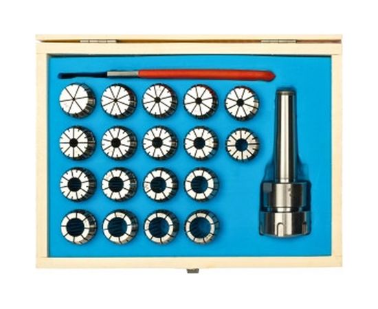 Патрон цанговый КМ3ER32 хвостовик конус Морзе DIN228A с набором цанг 18 шт., 3-20 мм GRIFF b220423 