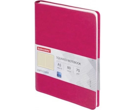 Тетрадь А5 BRAUBERG Office PRO 148x218 мм, под кожу, гребень, 80 л, красная 111042 – изображение 2