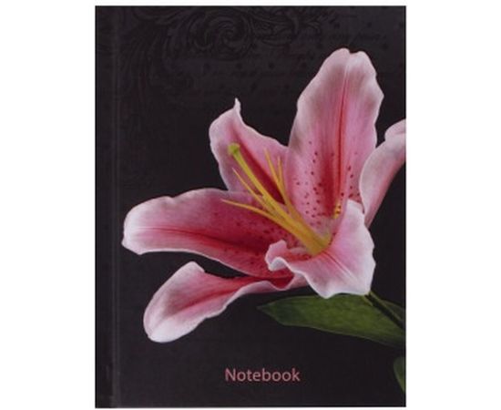 Блокнот BRAUBERG 110 х147 мм, А6, 80л, ламинир. обложка, выборочн. лак, клетка, лилия, 123241 – изображение 2