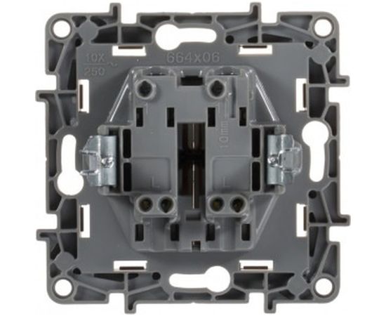 Механизм выключателя Legrand 2-клавишный СП Etika 10АX безвинтовые зажимы слоновая кость Leg 672302 – изображение 2