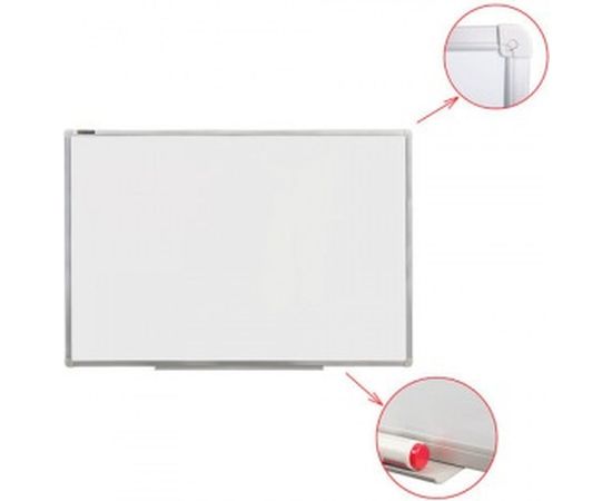 Магнитно-маркерная доска стандарт, 100х150 см, алюминиевая рамка, BRAUBERG 235523 – изображение 2