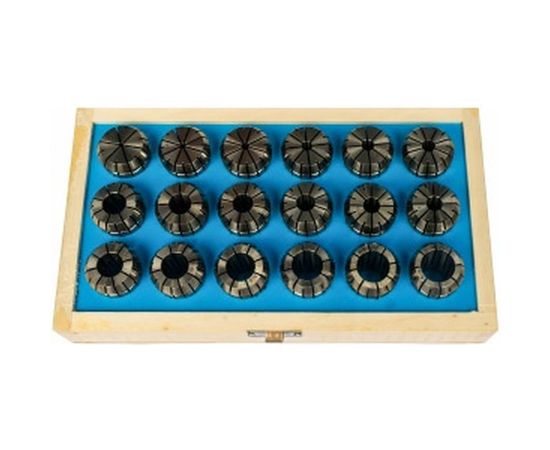 Набор цанг ER32 из 18 шт., DIN6499, 3-20 мм GRIFF b225530 – изображение 2