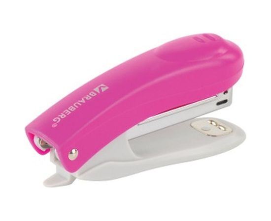 Степлер №10 BRAUBERG Original, до 12л, с антистеплером, розовый, 227767 – изображение 2